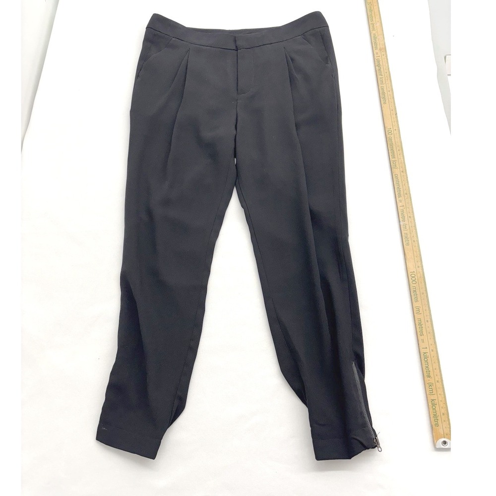 Kenneth Cole Reaction Black Capri Dress Pants Y2K Office Siren Quiet Luxury M - Picture 12 of 16